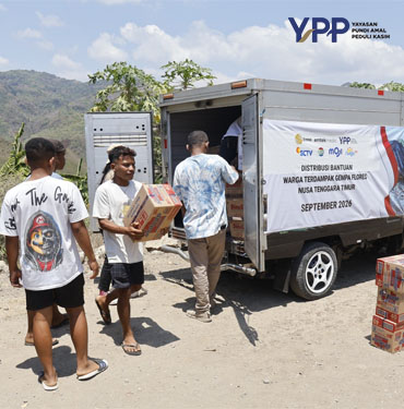 YPP Emtek Media Jangkau Manggarai Timur Salurkan Bantuan Gempa balangan dan Layanan Psikososial Anak